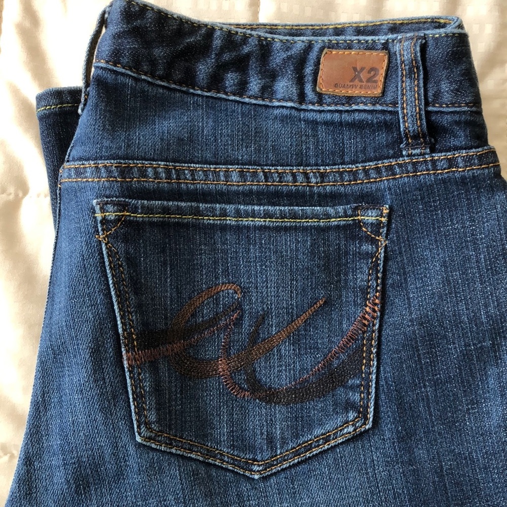 Low rise boot cut jeans